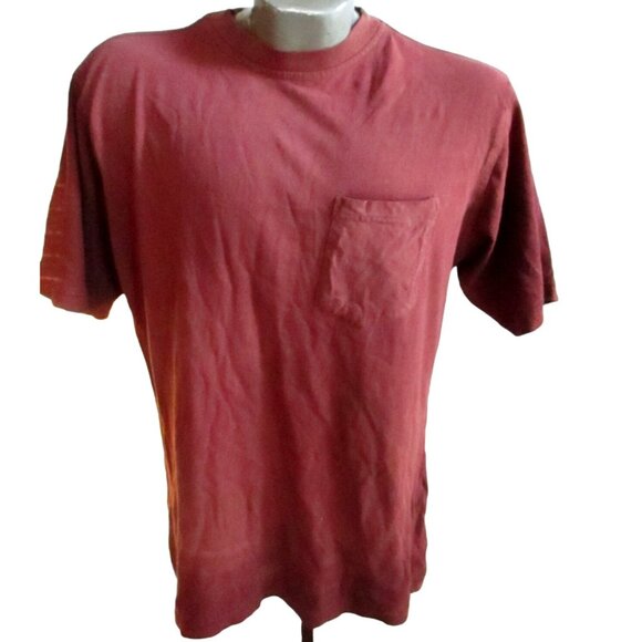 Vintage Chisholm Trail Brown Crewneck T-Shirt Pocket 100% Cotton Mens Medium - Picture 1 of 6